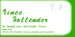 vince hollender business card
